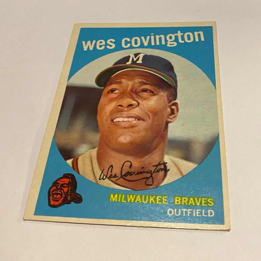 Wes Covington 1959 Topps Baseball Card # 290 Vintage Collectible